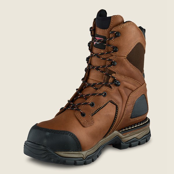 Safety Støvler Herre - Red Wing Flexforce® - 8-Inch Waterproof Toe - Brune/Sort - ULFQGR-805